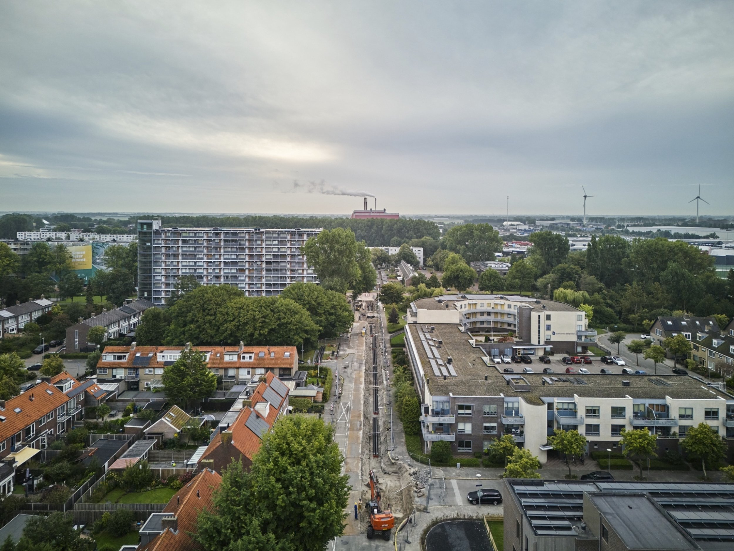 Aanleg warmtenet bij hoogbouw in Alkmaar